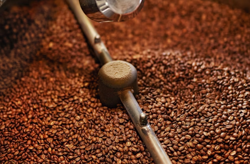 Coffee beans roasting Ethiopia